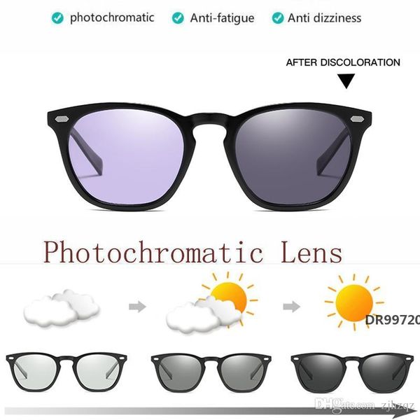 

mens женщин открытый поляризованные фотохромной солнцезащитные очки синий розовый фиолетовый желтый transition хамелеон объектива вождение з, White;black