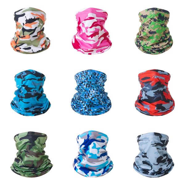 

hunting camouflage mesh military hiking camouflage scarf seamless face bandana buffe magic face shield men headsc #29#971, Black