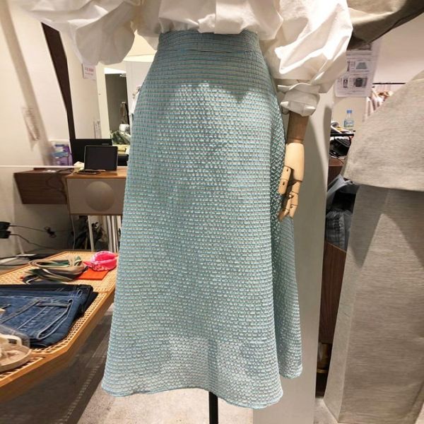 

btd0d korean dongdaemun women's a- a- line skirt dress 2020 summer new korean style gentle style all-match high waist a- line skirt for, Black