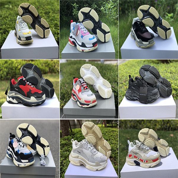 

2020 new arrival balenciga triple s beige green yellow black sneakers trainers size 36-46