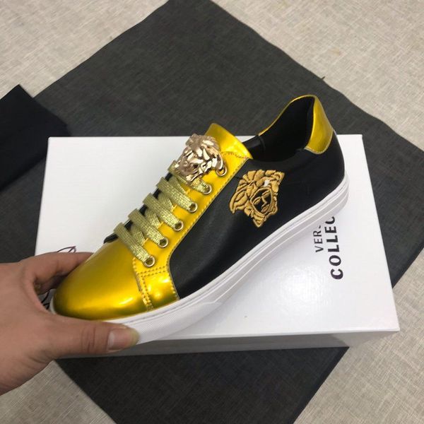 

new3 luxury men's casual shoes fashion wild sports shoes comfortable business men's shoes original box packaging zapatos hombre, Black