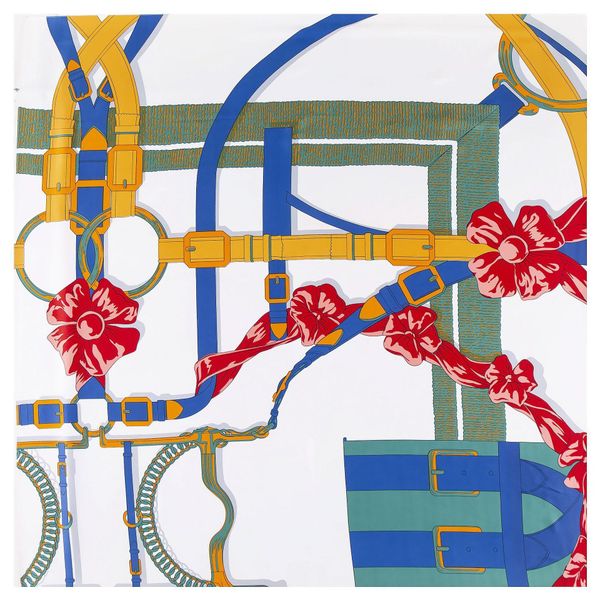 

woman fashion silk scarf belt pattern printing 130 square scarf decoration headdress gift headscarf vintage handmade shawl, Blue;gray