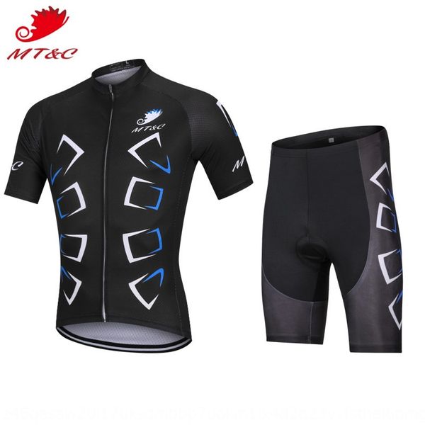 

2019mt c new spring black square short-sleeved cycling bicycle suit professional bicycle short-sleeved cycling suit, Gray;blue