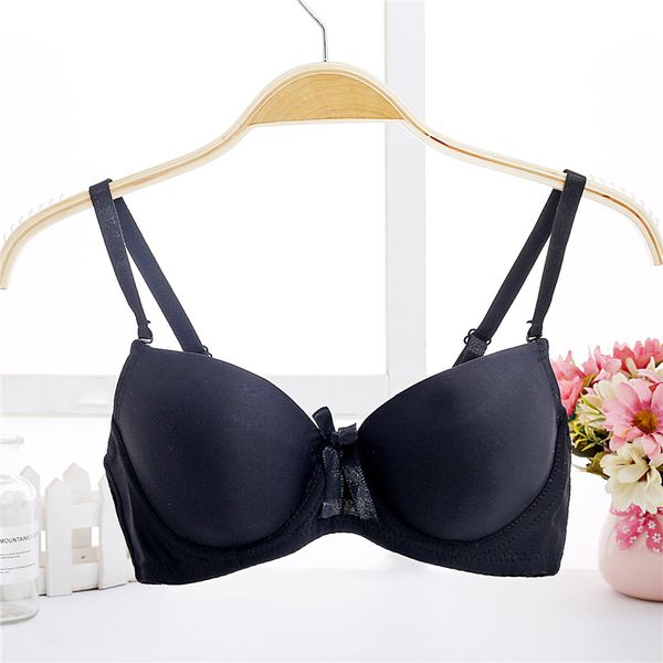 

fashion smooth incognito rims training bra popped gather bra comfortable seamless underwear cotton bras, Red;black