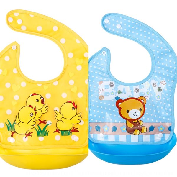 

saliva baby waterproof dining three-dimensional silica gel silica gel detachable bib washless eva bib imitation silicone