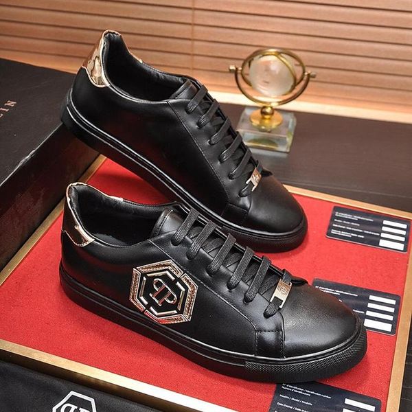 

2021 casual mens shoes breathable flats fashion with box athletic scarpe da uomo men shoes lo -sneakers hexagon fashion type luxury drop, Black