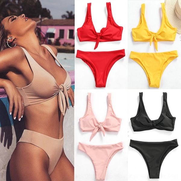 

nhn74 new outdoor single women's multi-color split system buckle new bikini outdoor single women's multi-color split system bikini, White;black