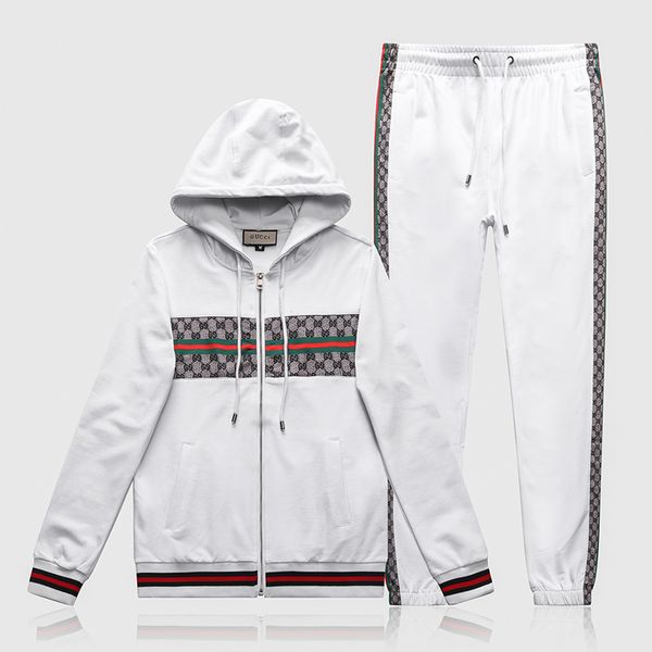 

made in italy fashion men women set casual zipper outwear pants jogging fitness sport wear jacket pants tracksuit, Gray