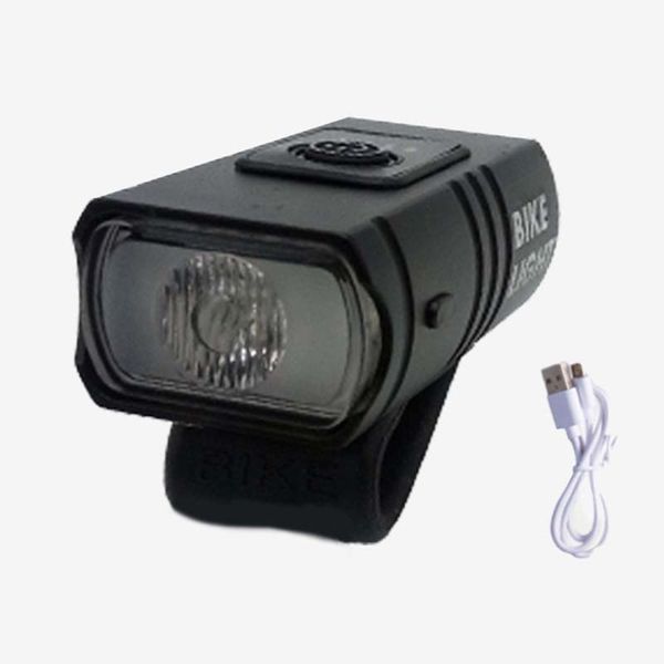 

t6 light led lamp bicycle rechargeable front waterproof ipx5 black warning