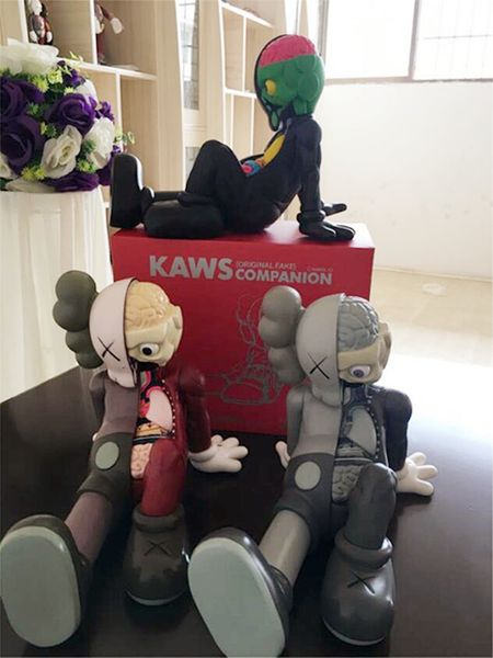

16inch 0.9kg originalfake kaws dissected companion sitting position figure with original box kaws action figure model decorations gift