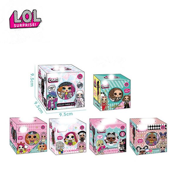 

8color omg ball long hair series fashion doll action figure toy kids unpacking dolls girls funny dress up gift christmas 10cm