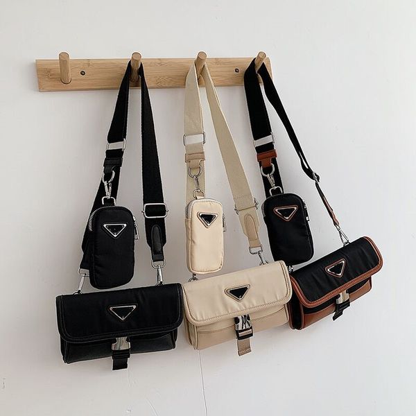 

purse hook 2020 new nylon fabric handbags retro dark belt bag women multi-purpose crossbody chest bag wallet handbag