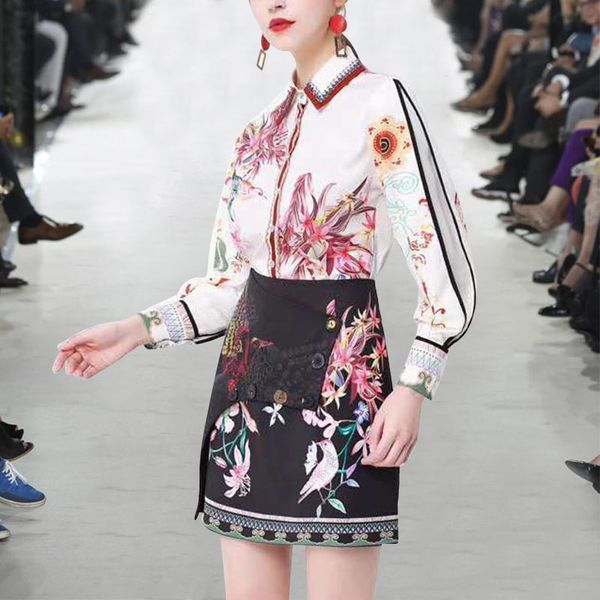 

spring 2020 new women's clothing retro print small men wear wear thin temperament hit color fashion suit dress foreign style