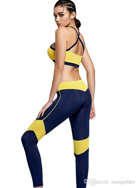 

новый женский сексуальный спорт йога set 2 шт спортивные костюмы gym fitness workout одежда плечевой ремень спортивной одежды бег тонкий tra, White;red