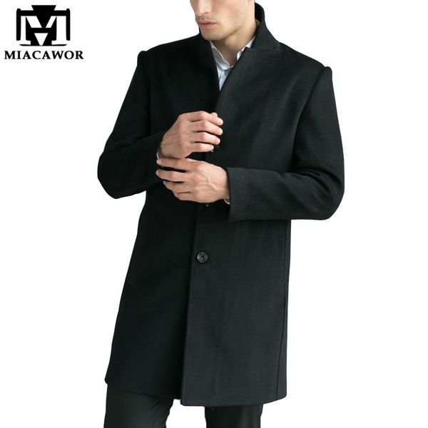

mens overcoat business wool trench jacket long trench coat men windbreaker plus size xxxl mj377, Tan;black