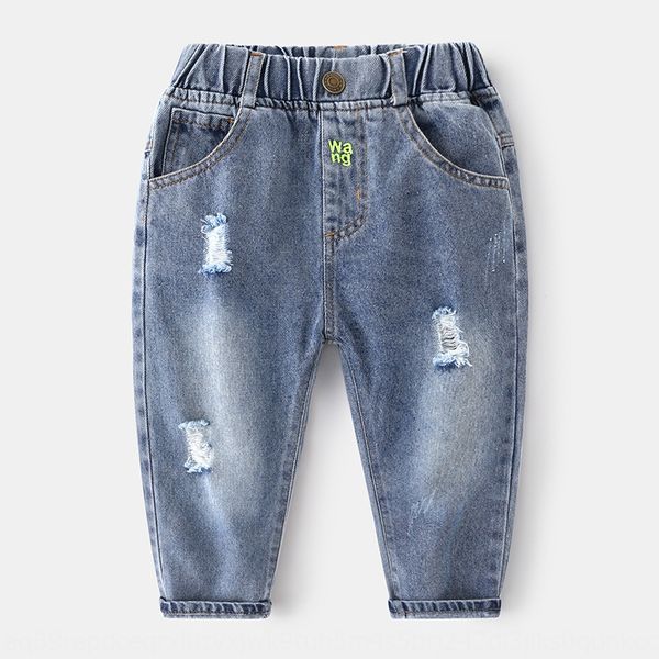 

boysautumn одежда джинсы беременныхнижнее джинсы 2020 новая осень детская одежда красивый ребенок тонкие модные брюки, Blue
