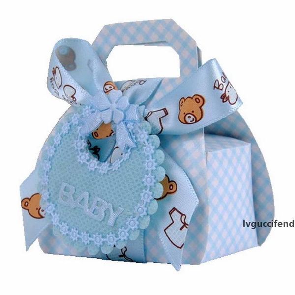 

120pcs bib hi candy box creative packaging boxes baby shower it s a boy it s a girl birthday gift butterfly knot
