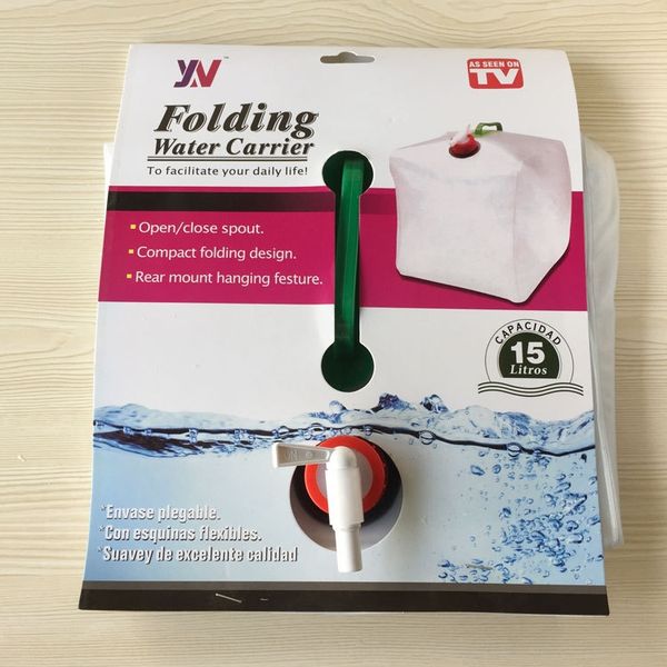 

tv products portable transparent folding shrink bucket compression square water bag outdoor kettle kettle camping products