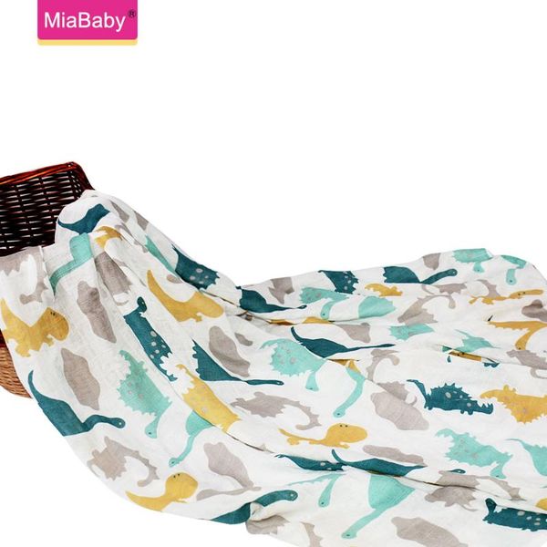 

blankets & swaddling miababy muslin blanket bamboo cotton baby swaddle soft born bath towel gauze infant kids wrap sleepsack stroll