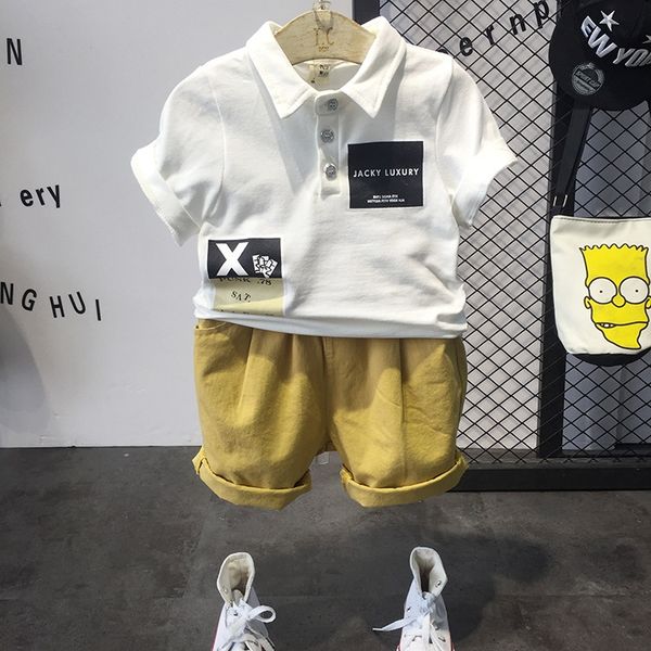 

anbao t-shirt children's clothing clothing children's new men's and women's printed lapel t-shirt c13136 c12135, Blue