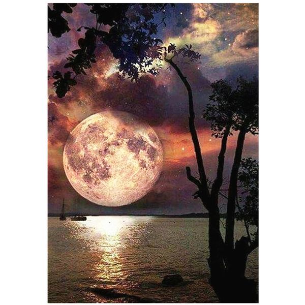 

5d diamond painting full diamond new landscape full moon halloween mosaic embroidery decoration home decoration