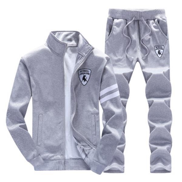 

luxury tracksuit 2020ss spring autumn leisure printing cardigan mens designer tracksuits joggers print zipper suit +pants sweetheart, Gray