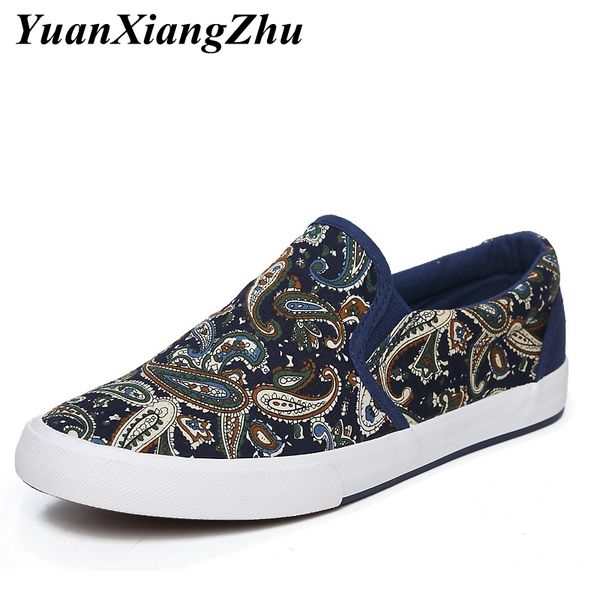 

fashion men shoes casual graffiti mens canvas shoes man loafers comfortable flat men slip-on chaussures homme, Black