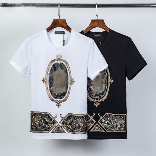 

european style solid color short sleeve fashion comfortable casual tee men and women couple t-shirt hfsstx078, White;black