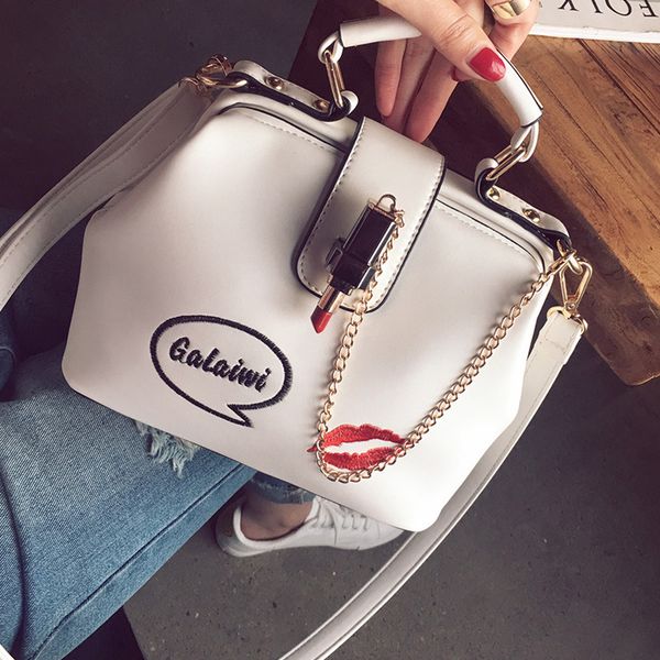 

women bags red lip seal chains lipstick decoration handbag laides purse handbag women evening clutch messenger shoulder bags #50