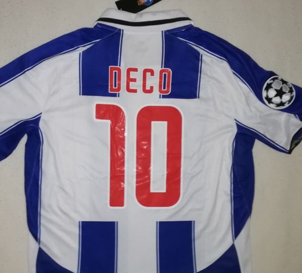

03-04 porto home retro soccer jersey deco football jersey, Black