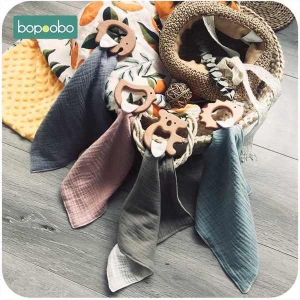 

bopoobo baby nursing accessories custom gender neutral clip olive oil wooden cotton saliva towel 5pcs grade wooden teether