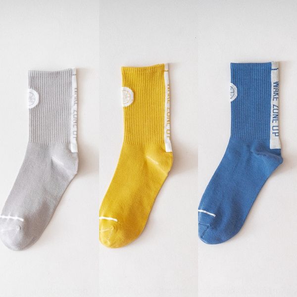 

мужские спортивные хлопчатобумажные и письма прилив середину трубок хлопковых носков высоких резиновых полос мужских носки корейского стиль, Pink;yellow