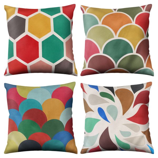 

flax linen tropical flower animal plant pillow cover case travel bedroom pillow cover small pillow cases 45Ã45cm