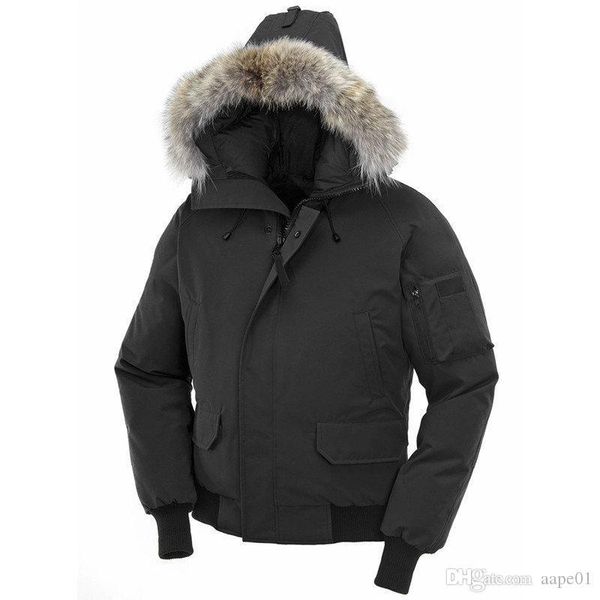 

зимняя куртка fourrure вниз parka homme путин верхняя одежда куртки big fur hooded fourrure манто канада вниз куртки пальто размер xs-xxl, Black