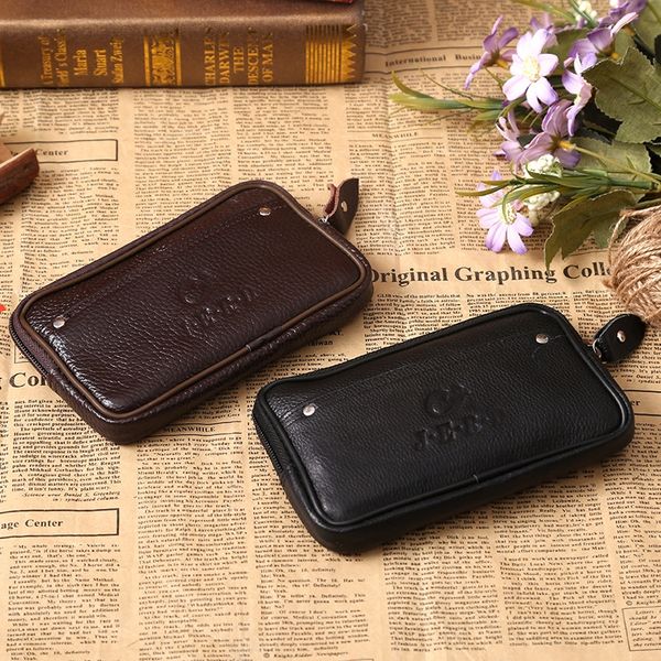 

belt mobile phone running 5.5 inch leather belt men's multi-function mobile phone single layer genuine leather waist bag running bag