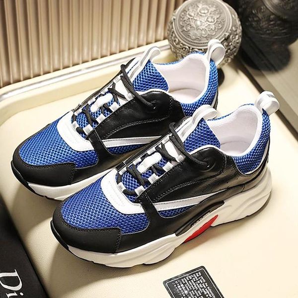 

comfortable mens shoes b22 canvas and calfskin sneaker autumn and winter lace -up men shoes casual outdoor walking footwears fast delivery, Black