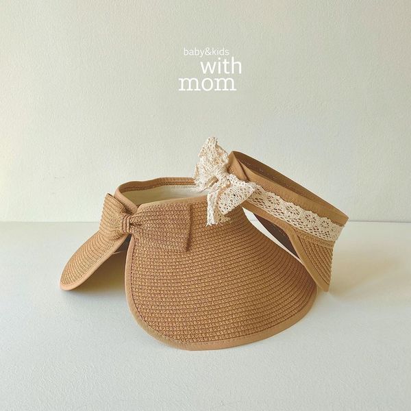 

bow parent-child empty bow parent-child empty straw straw hat hat, Blue;gray