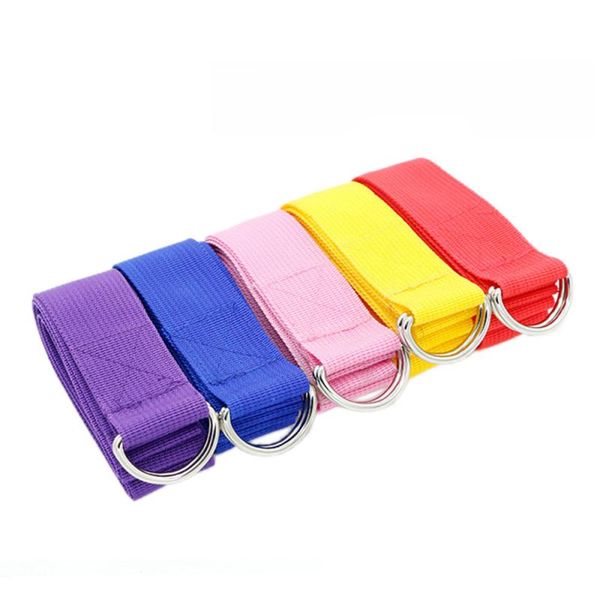 

cotton yoga belt adjustable pilates d-ring belts waist leg stretch strap wall lanyard crossfit fitness gym workout equipment