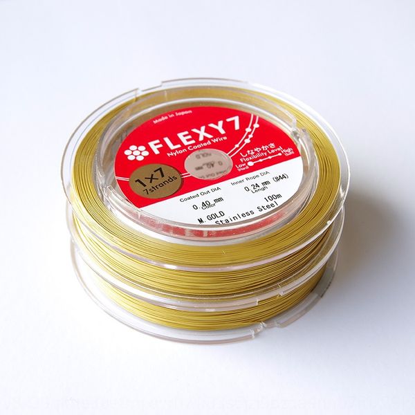 

golden white 0.3/0.4 multi-size japanese flexy soft steel wire collar pearl beads bracelet pearl bracelet bead wire, Silver