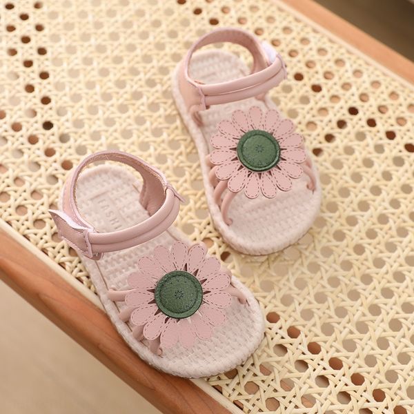 

girls' open toe sandals soft bottom casual princess non-slip baby toddler non-slip children's sandals children's shoes shoes, Black;red