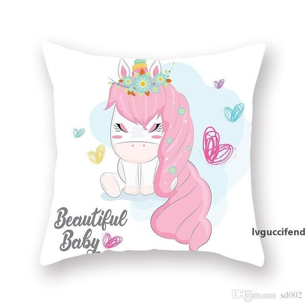 

unicorn geometry office pillow cover cartoon multi style pillow case living room sofa pillow cushion fashion cute 4sx a1