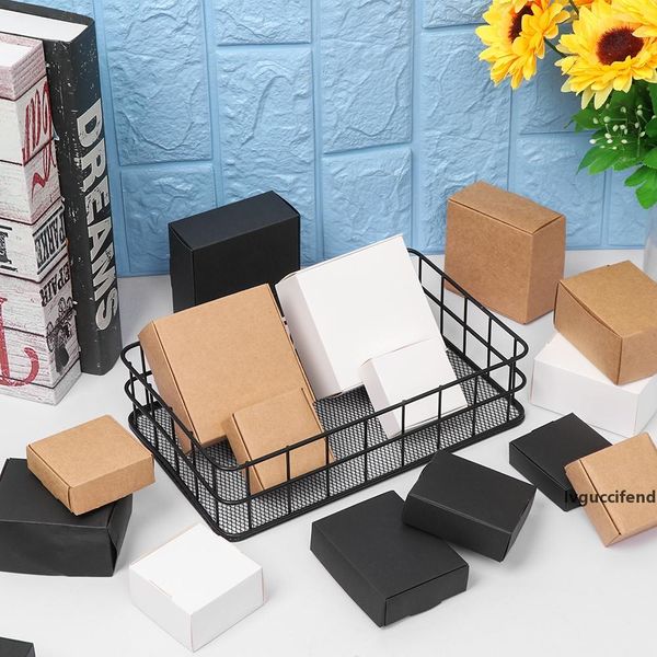 

10pcs kraft paper boxes cardboard package bags candy storage wrapping boxes gift crafts wedding party event handmade supplies