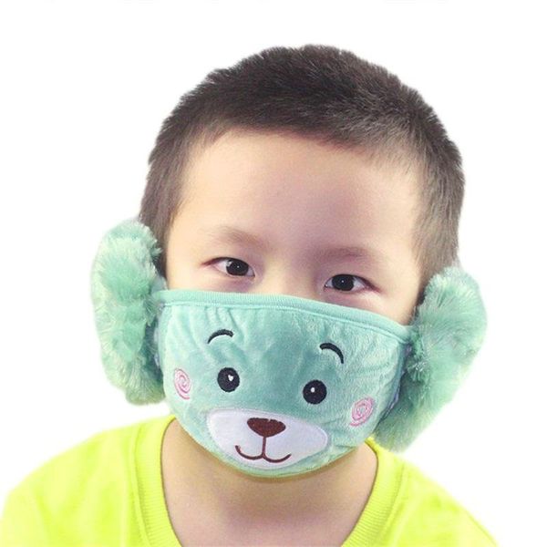 

winter new multicolored womens cartoon ear mask pure cotton inner bear bear student two in one warm mask gifts winter krnzr outdoors2009, Black
