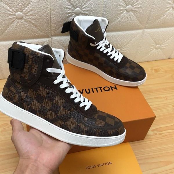 

076 high-quality men's designer casual sports shoes trendy brand outdoor casual shoes, fast delivery in the original box, Black