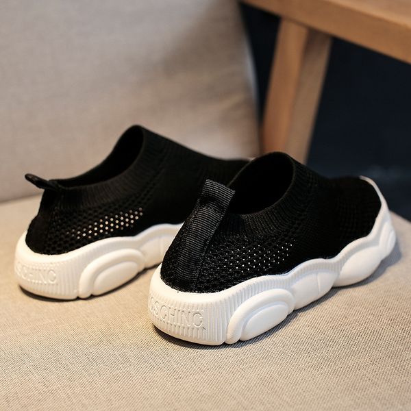 

sneakers mesh 2020 sneakers children's summer new children's girls' casual shoes breathable knitted hollow boys' mesh sh, Black