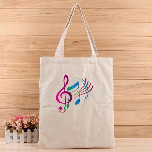 

creative musical notes style fashion girl and women casual canvas tote bag suit for shopping,gift,wedding, birthday or anything else