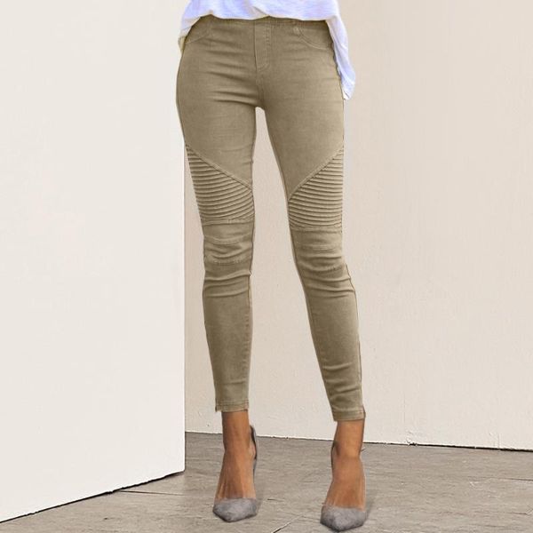 

mjartoria 2020 новые женские джинсы брюки синий полосатый печати legging женщин имитация жан тонкий фитнес упругие бесшовная, Blue