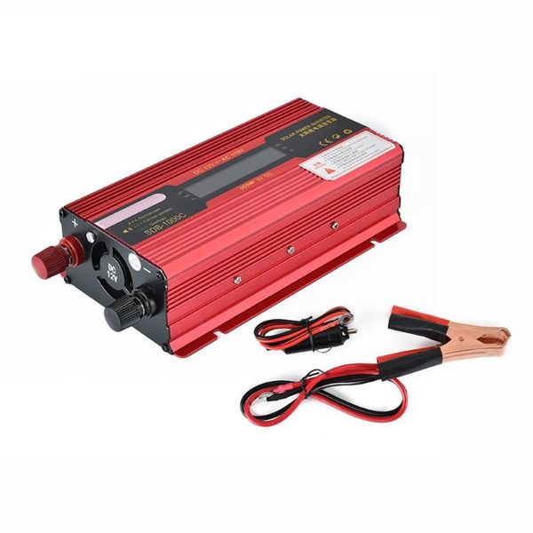 

allomn new portable 2000w solar power car inverter lcd display 12v-110v power supply input voltage 12v
