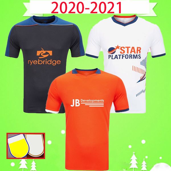 

20 21 luton town soccer jerseys 2020 2021 home away third football shirts kit lee cornick collins mcmanaman berry camiseta de fÃºtbol, Black;yellow