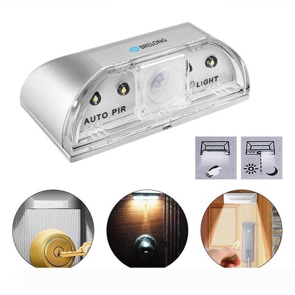 

lamp night light intelligent auto pir door lock induction lamp door keyhole ir motion sensor heat detector 4 led smart light